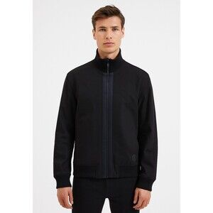 Ted Baker London Universal Paneled Bomber Jacket Black Men Size 5 / XL